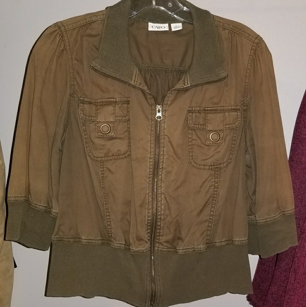 Cato Army Green Crop Jacket